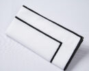 Monarch Napkin  |  White Black