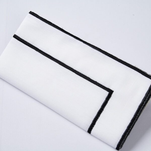 Monarch Napkin  |  White Black