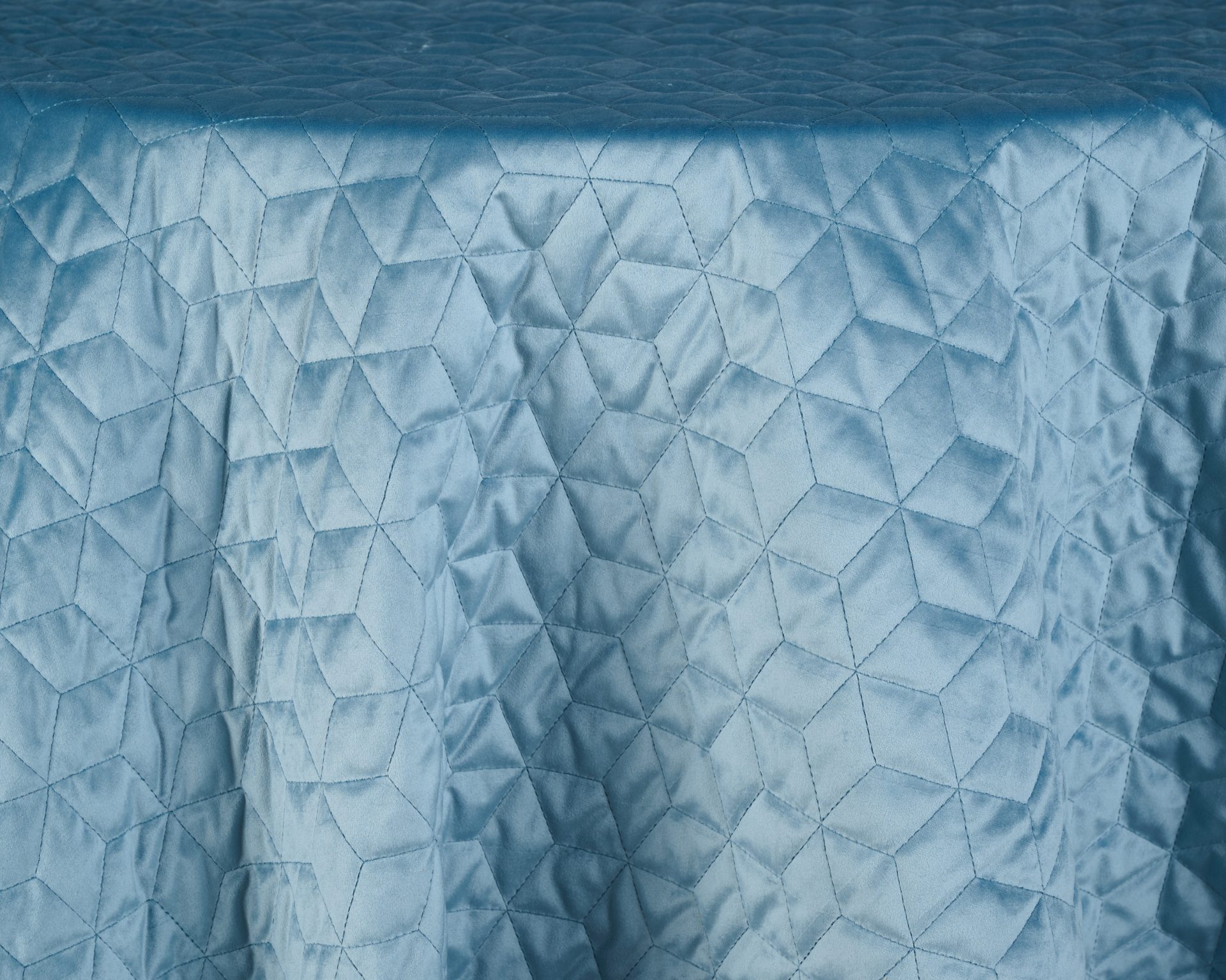 Quilted Velvet Honeycomb | Ocean