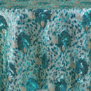 Peacock Sequins | Turquoise Gold
