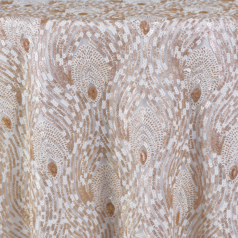 Peacock Sequins | White Gold (Special Order Only)