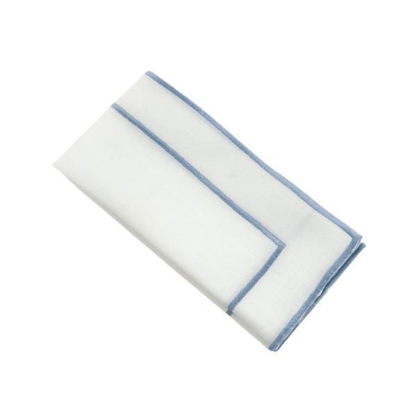Monarch Napkin  |  White Blue