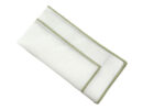 Monarch Napkin  |  White Green