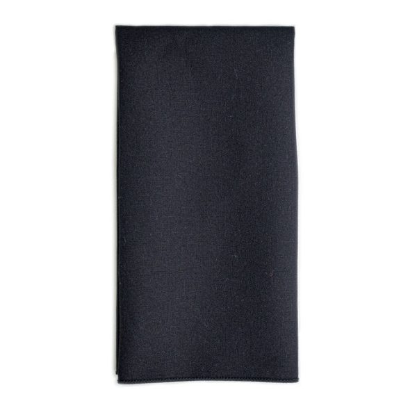 FLC Spun Poly Overlocked Napkin  |  Black