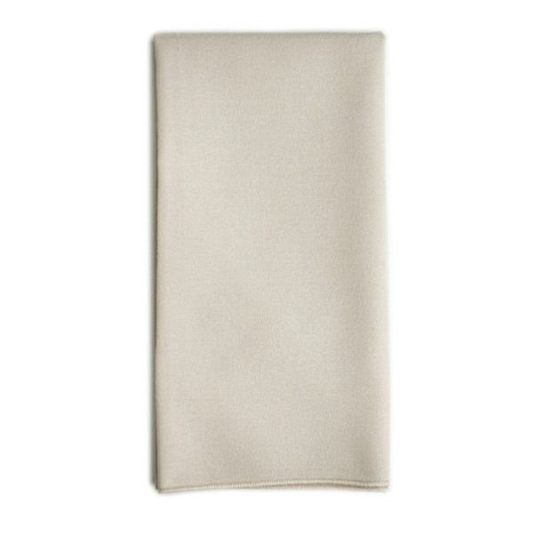 FLC Spun Poly Overlocked Napkin  |  Ivory